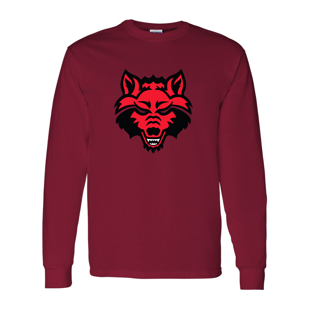 Men's Arkansas State Red Wolves Gildan Heavy Cotton Long Sleeve T-Shirt