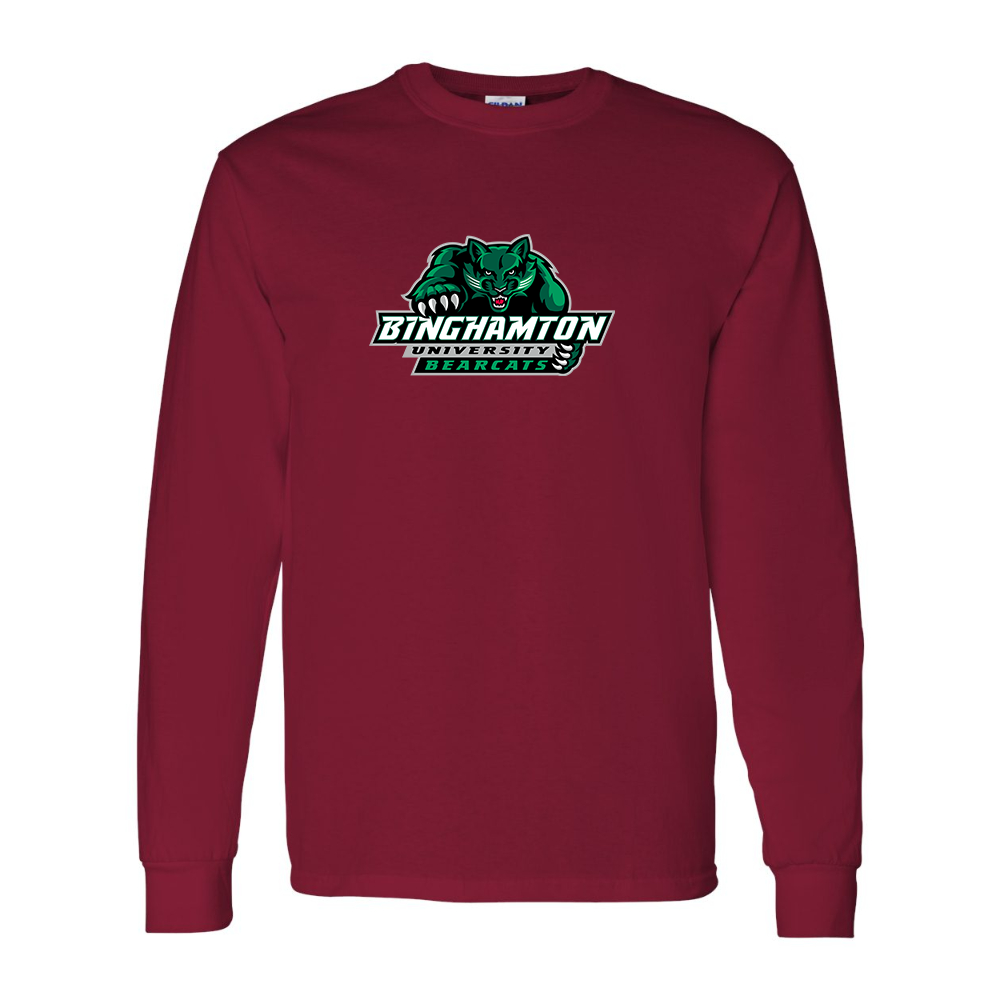 Men's Binghamton Bearcats Gildan Heavy Cotton Long Sleeve T-Shirt