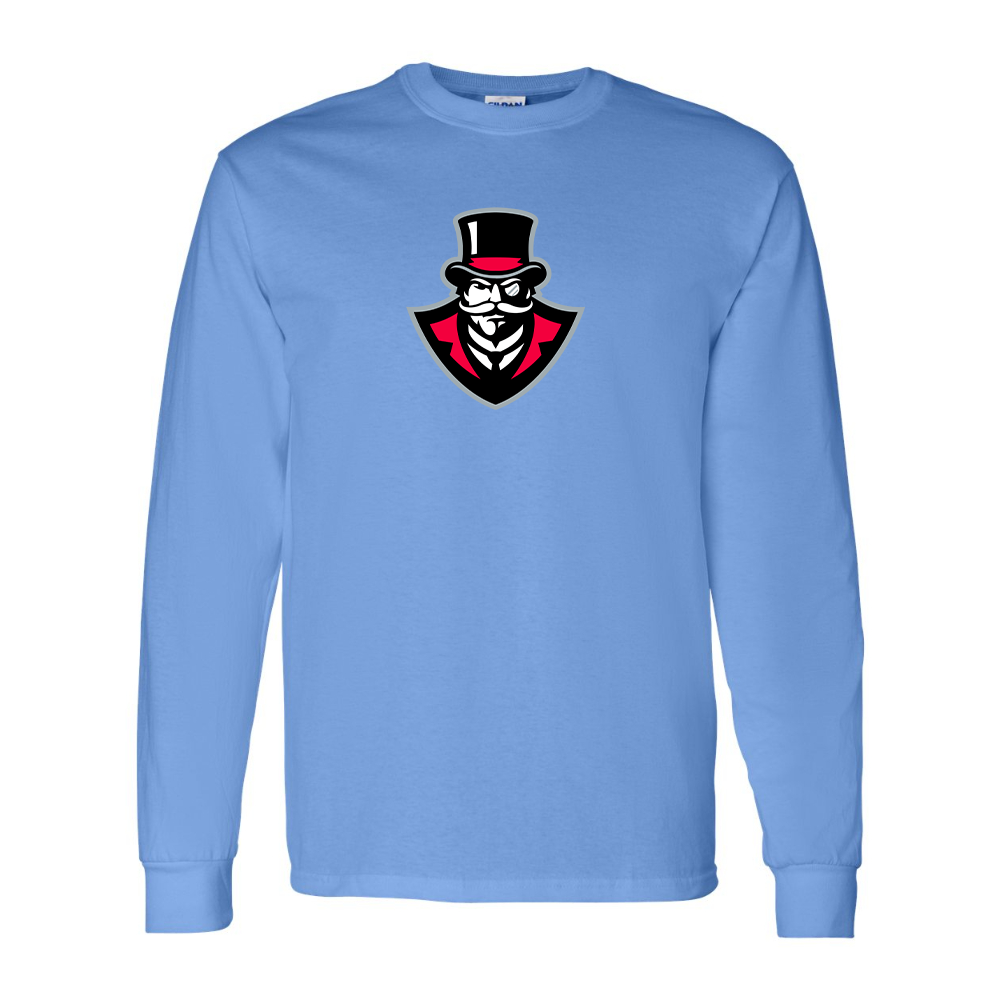 Men's Austin Peay Governors Gildan Heavy Cotton Long Sleeve T-Shirt