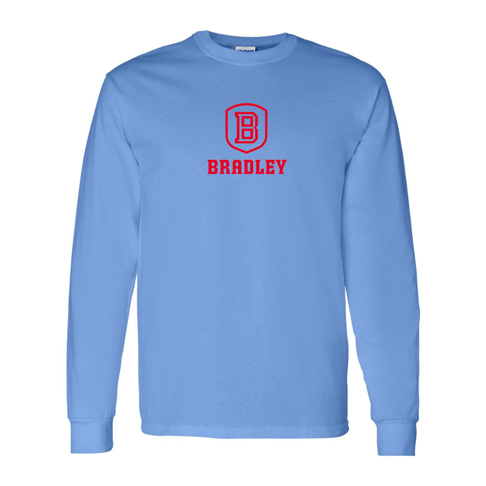 Men's Bradley Braves Gildan Heavy Cotton Long Sleeve T-Shirt