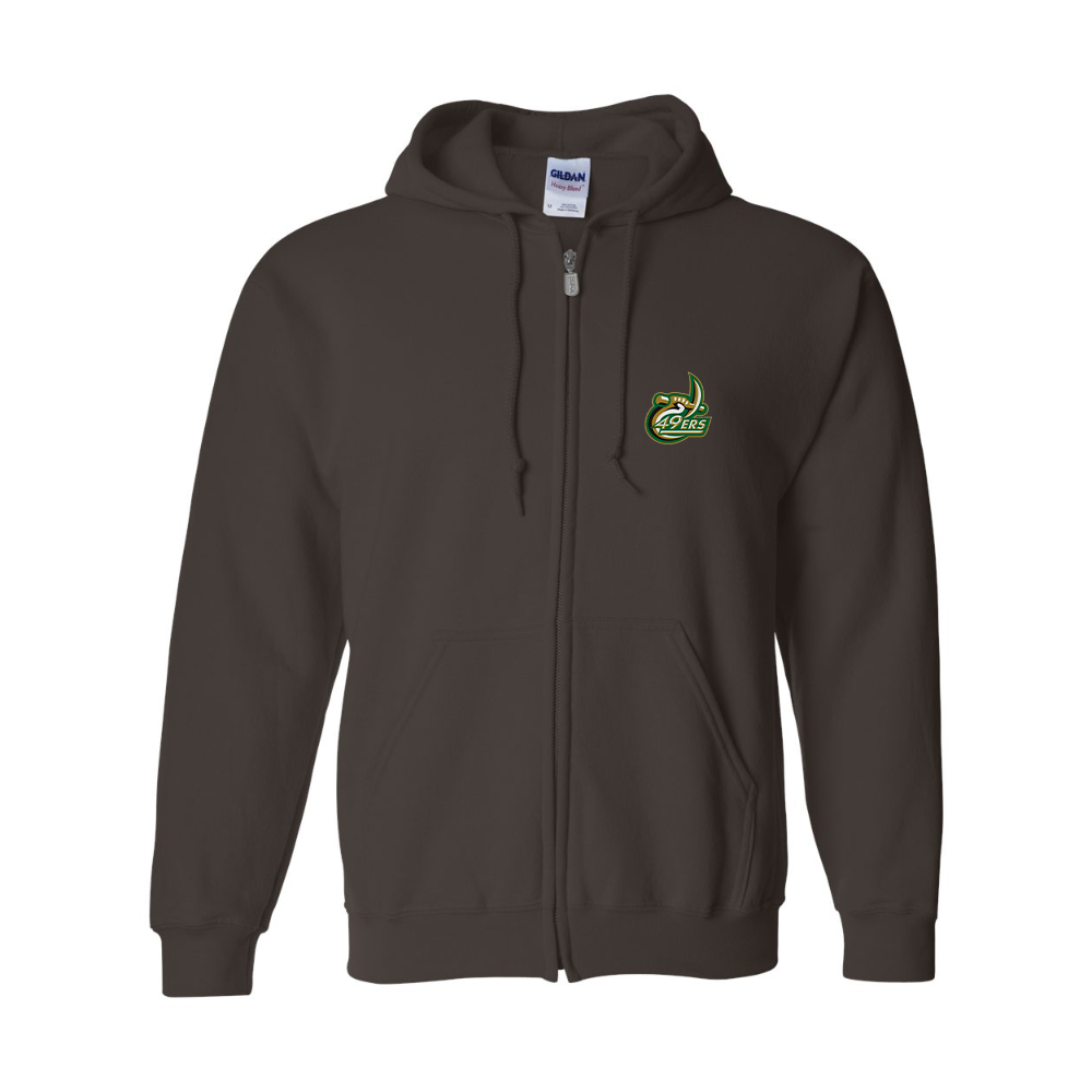 Men's Charlotte 49ers Gildan Heavy Blend Full Zip Hooded Sweatshirt