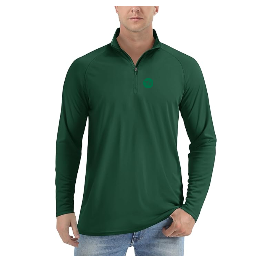 Men's Whole Foods Market Lightweight Quarter-Zip Athletic Shirt Long Sleeve Performance Wear