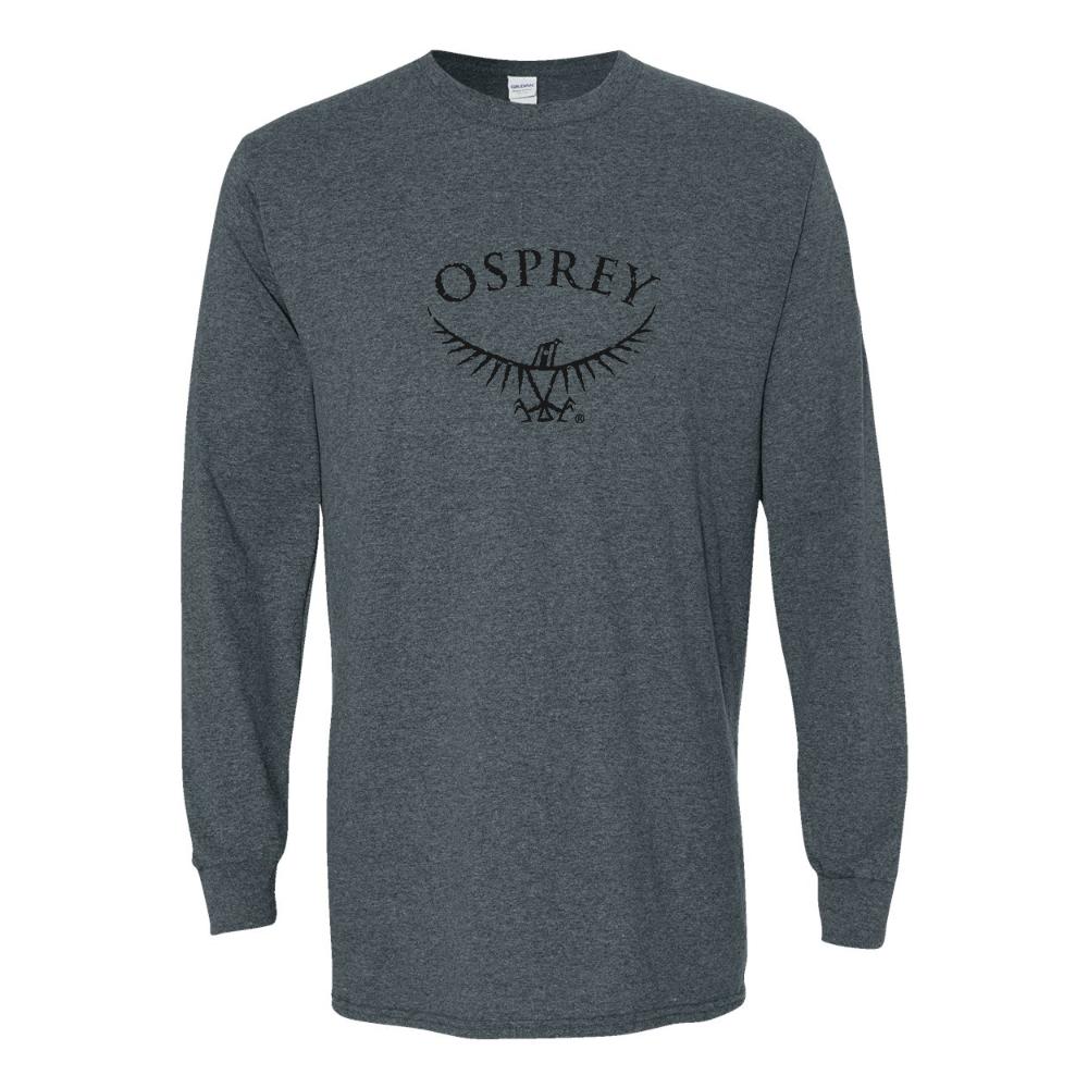 Men's Osprey Black Gildan Heavy Cotton Long Sleeve T-Shirt