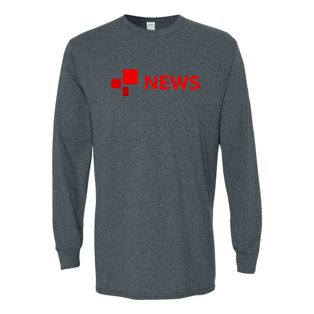 Men's BBC News Gildan Heavy Cotton Long Sleeve T-Shirt