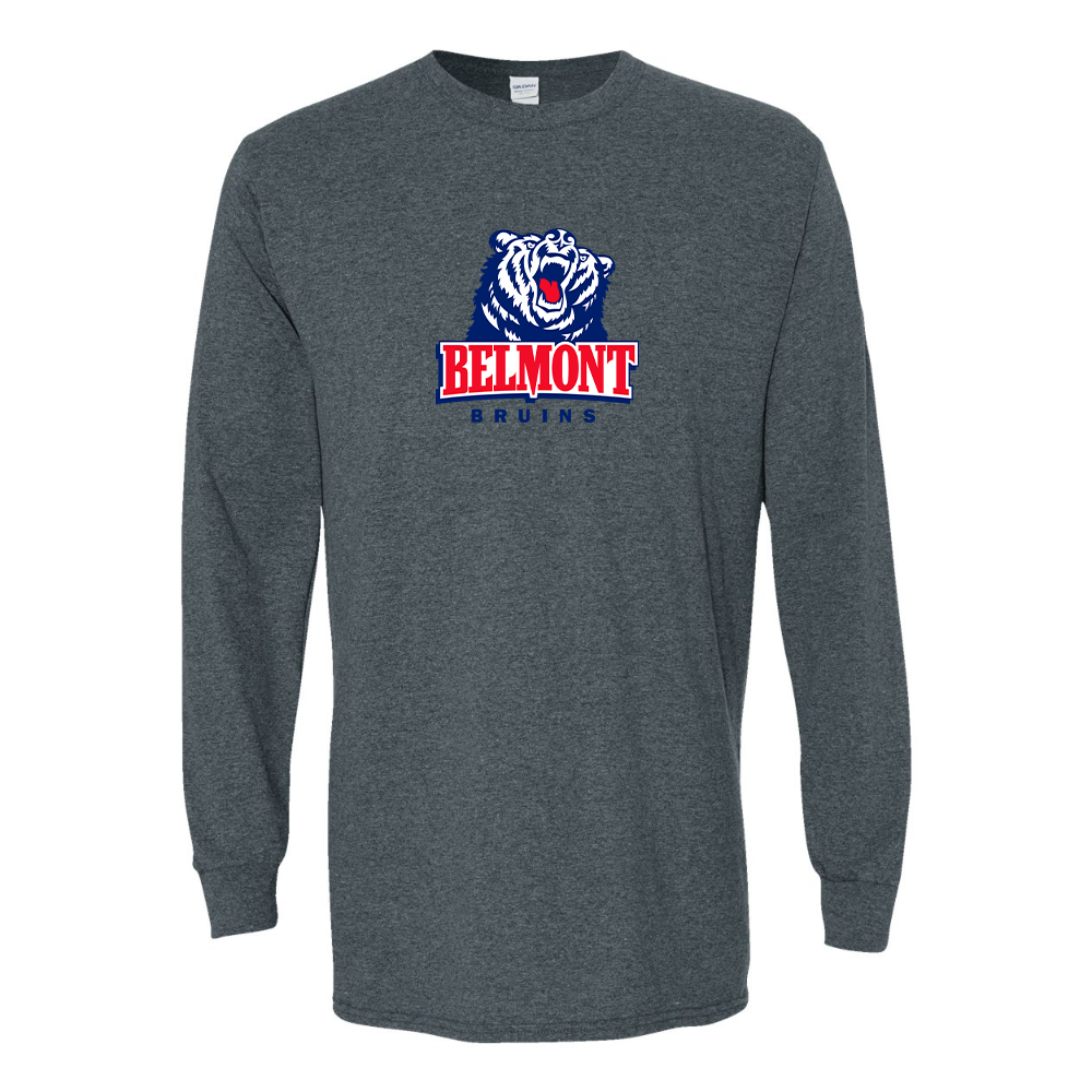 Men's Belmont Bruins Gildan Heavy Cotton Long Sleeve T-Shirt
