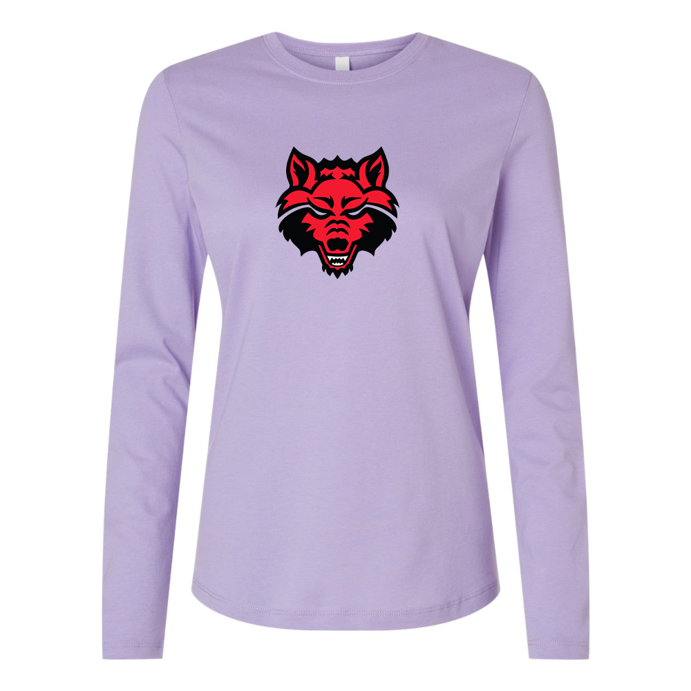 BELLA CANVAS Women’s Arkansas State Red Wolves Jersey Long Sleeve Tee