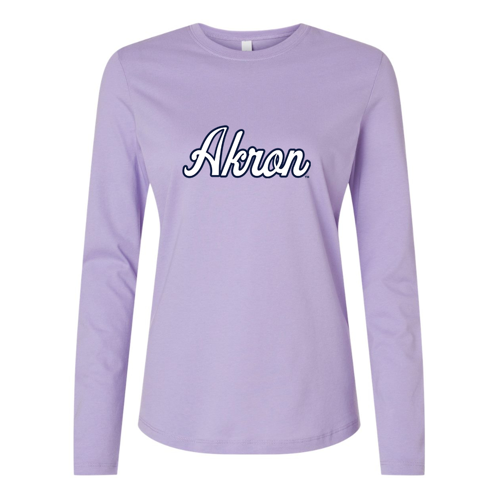 BELLA CANVAS Women’s Akron Zips Jersey Long Sleeve Tee