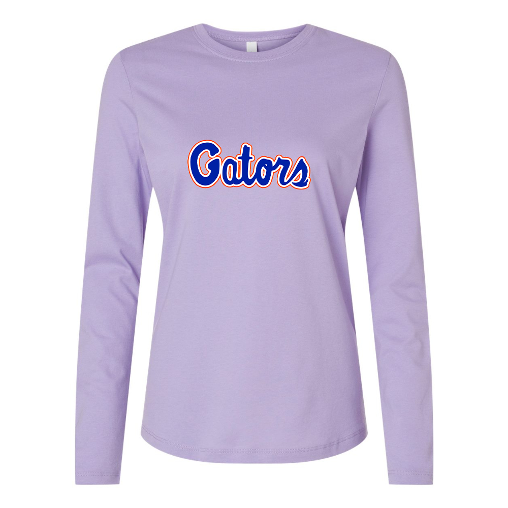 BELLA CANVAS Florida Gators Script Jersey Long Sleeve Tee