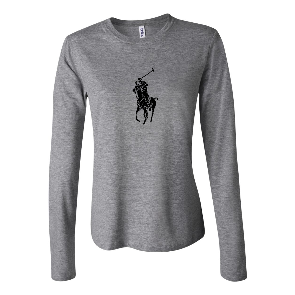BELLA CANVAS Women’s Polo Ralph Lauren Jersey Long Sleeve Tee