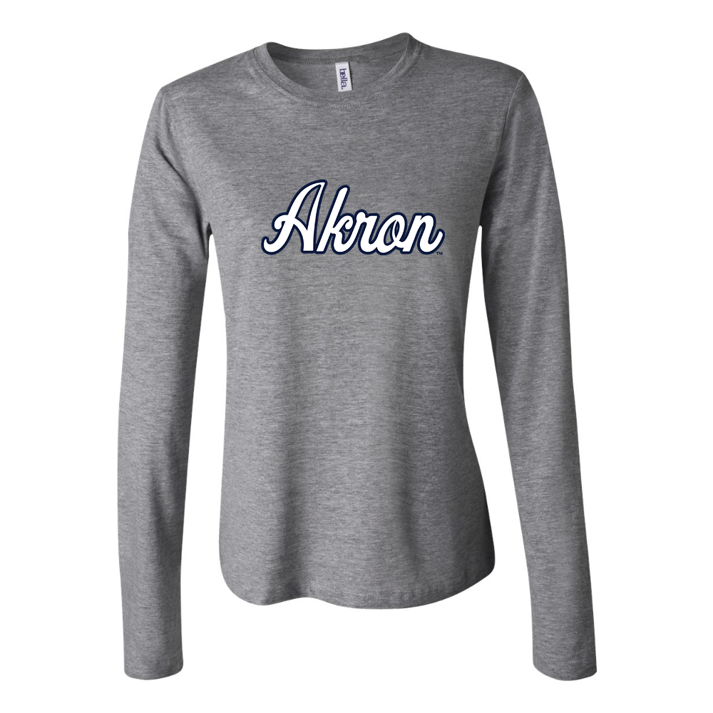 BELLA CANVAS Women’s Akron Zips Jersey Long Sleeve Tee