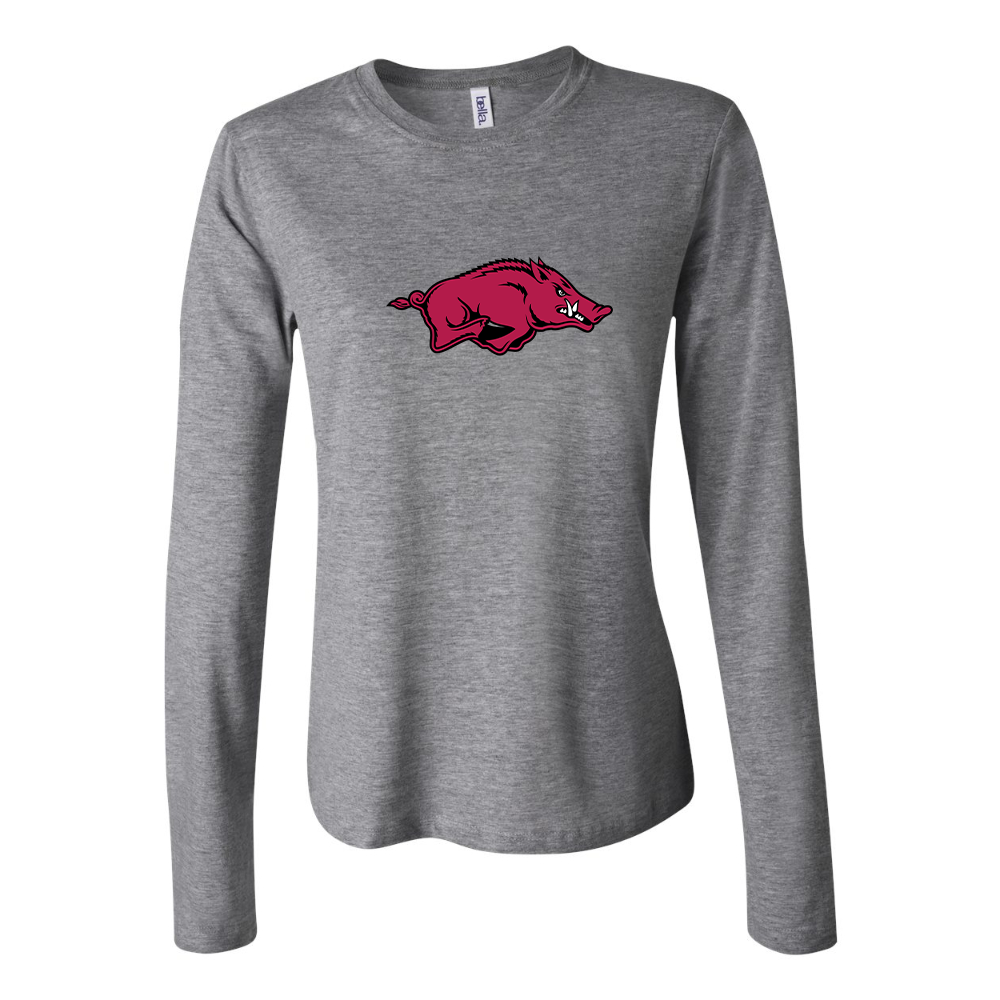 BELLA CANVAS Women’s Arkansas Razorbacks Jersey Long Sleeve Tee