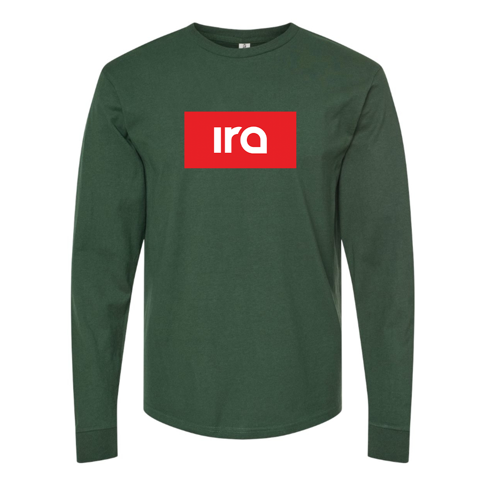 Men's IRA Logo Cotton Long Sleeve T-Shirt