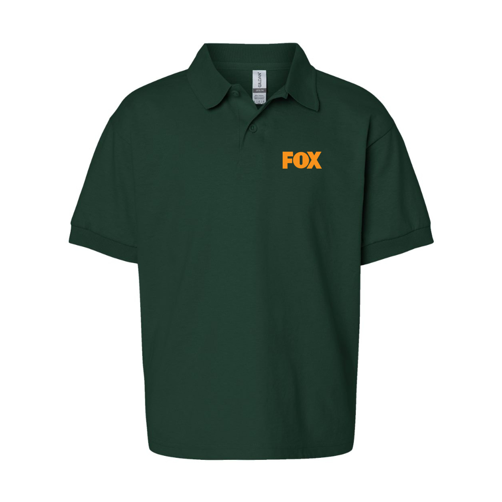 Youth Fox Gildan Dry Blend Jersey Polo
