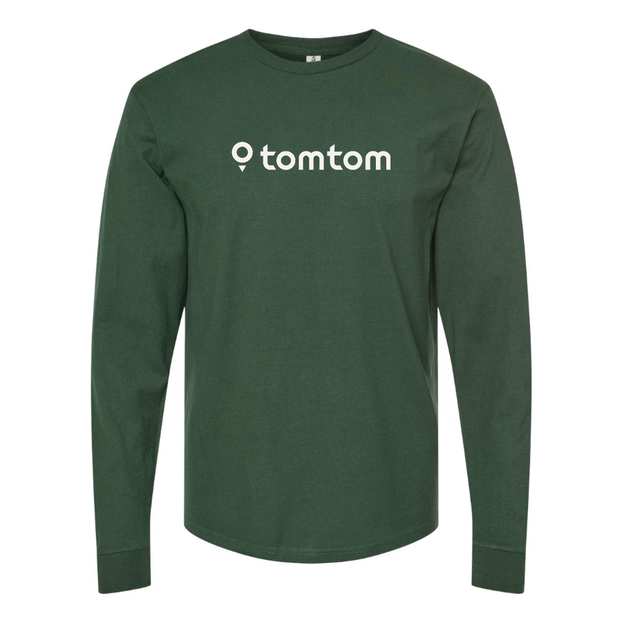 Men's TomTom Logo Cotton Long Sleeve T-Shirt