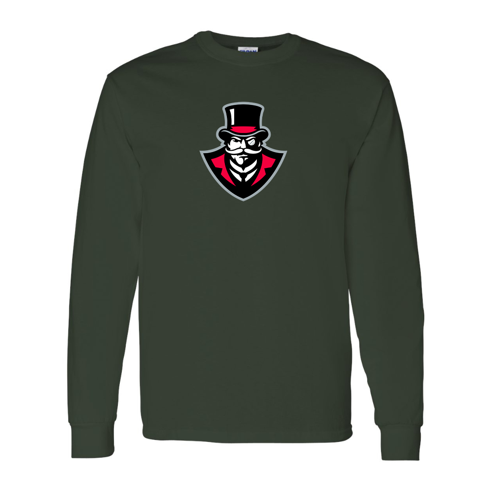 Men's Austin Peay Governors Gildan Heavy Cotton Long Sleeve T-Shirt