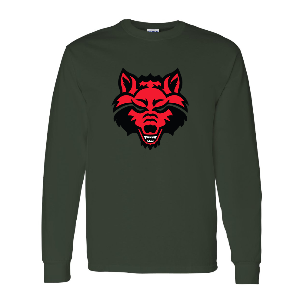 Men's Arkansas State Red Wolves Gildan Heavy Cotton Long Sleeve T-Shirt