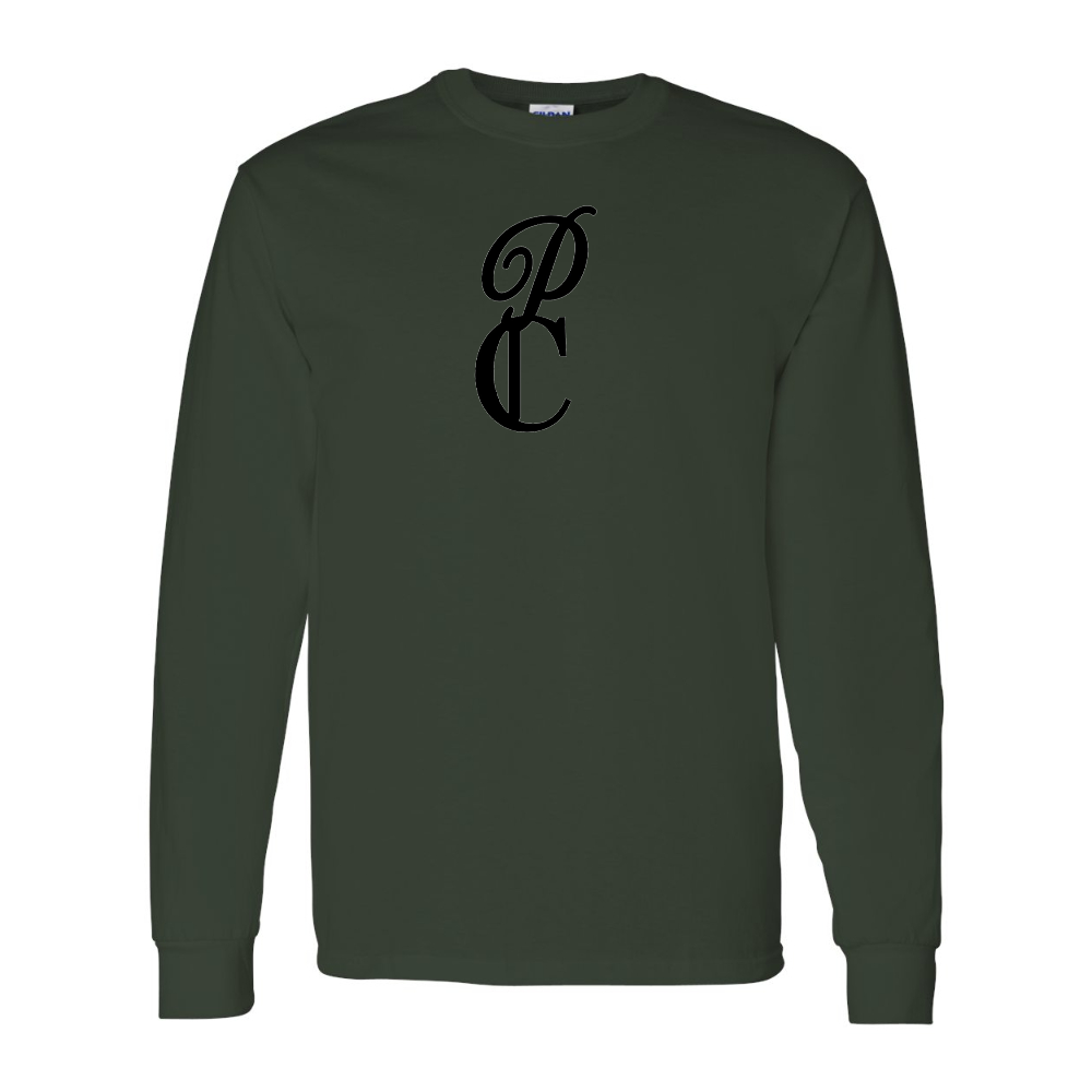 Men's P & C Black Gildan Heavy Cotton Long Sleeve T-Shirt