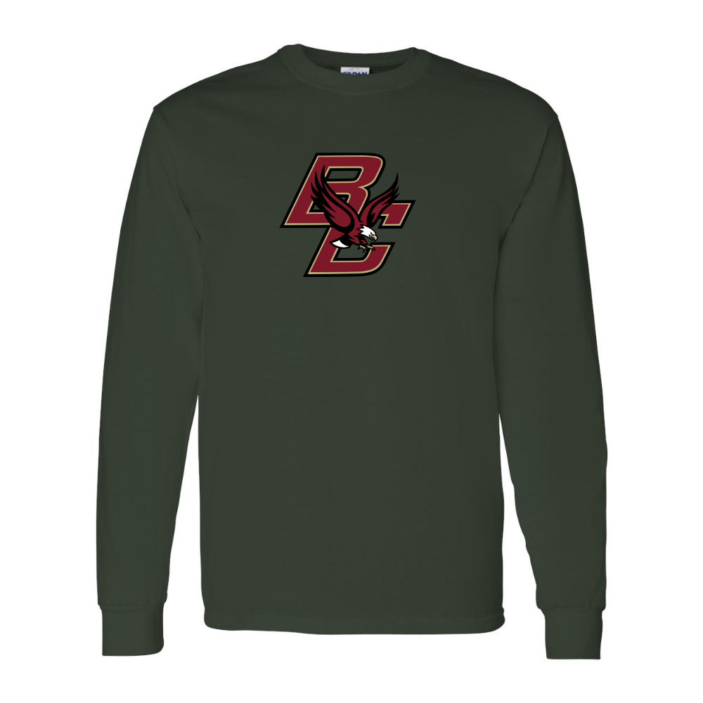 Men's Boston College Eagles Gildan Heavy Cotton Long Sleeve T-Shirt