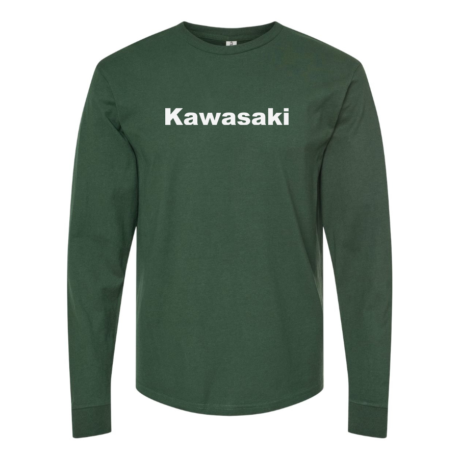 Men's Kawasaki Logo Cotton Long Sleeve T-Shirt