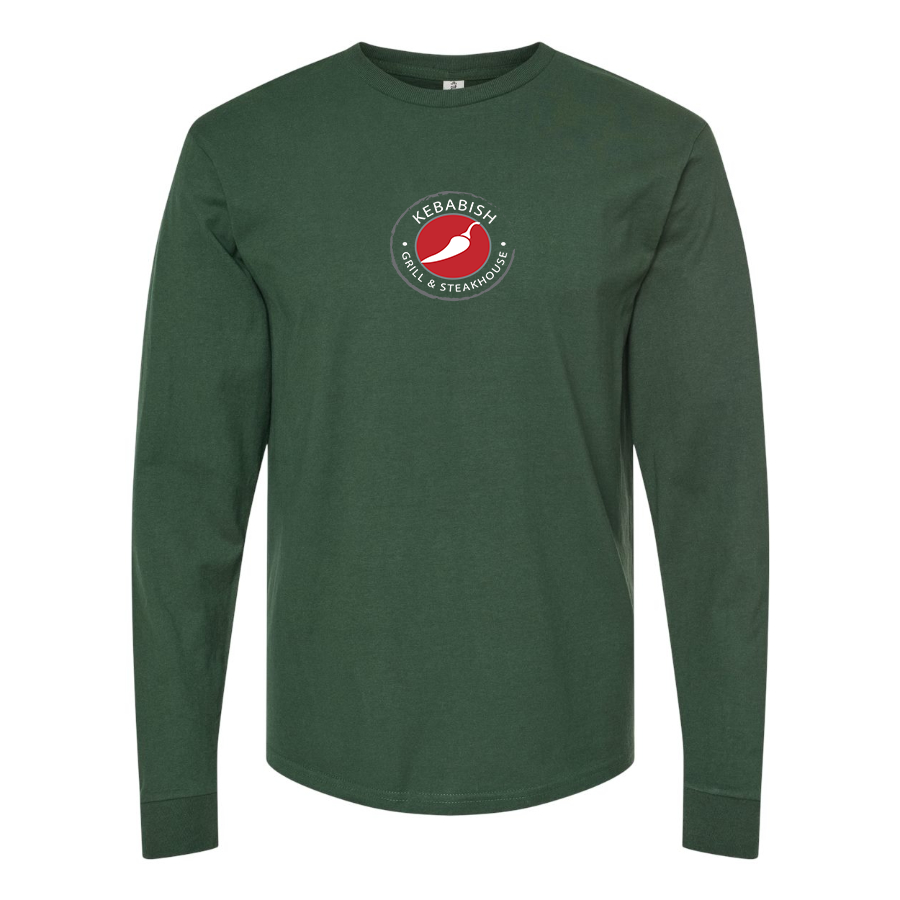 Men's Kebabish Grill & Steakhouse Logo Cotton Long Sleeve T-Shirt