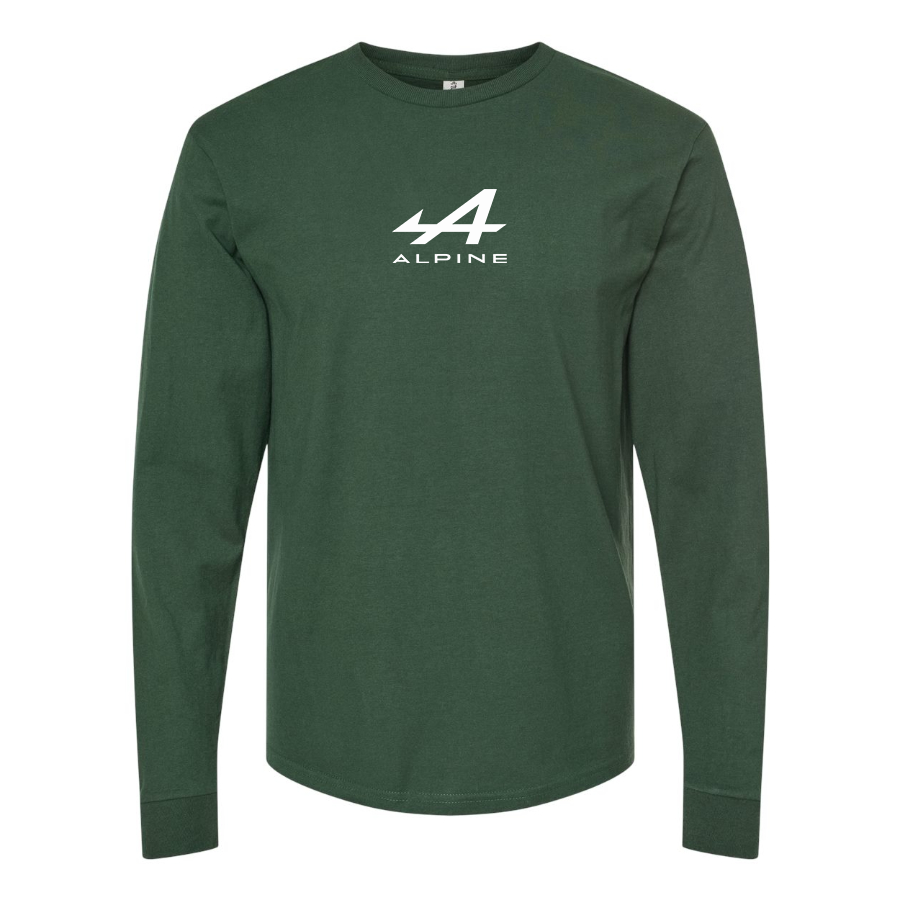 Men's Alpine Motor Logo Cotton Long Sleeve T-Shirt