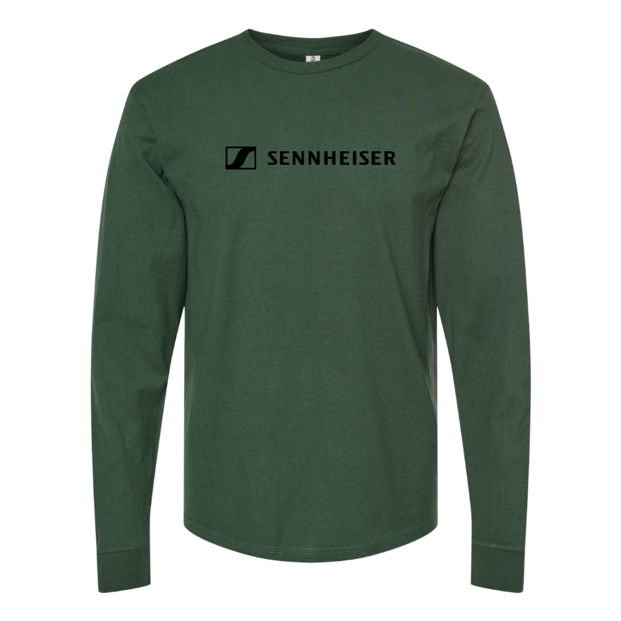 Men's Sennheiser Logo Cotton Long Sleeve T-Shirt