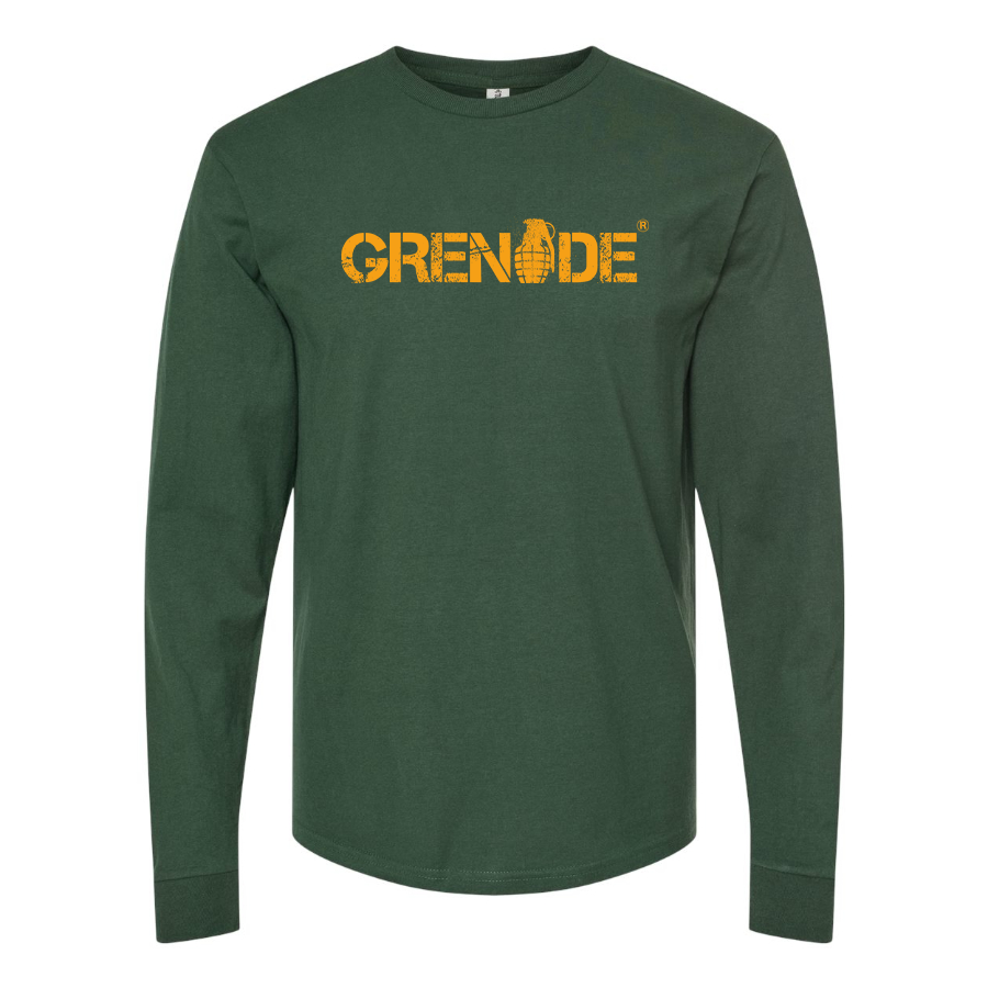 Men's Grenade Logo Cotton Long Sleeve T-Shirt