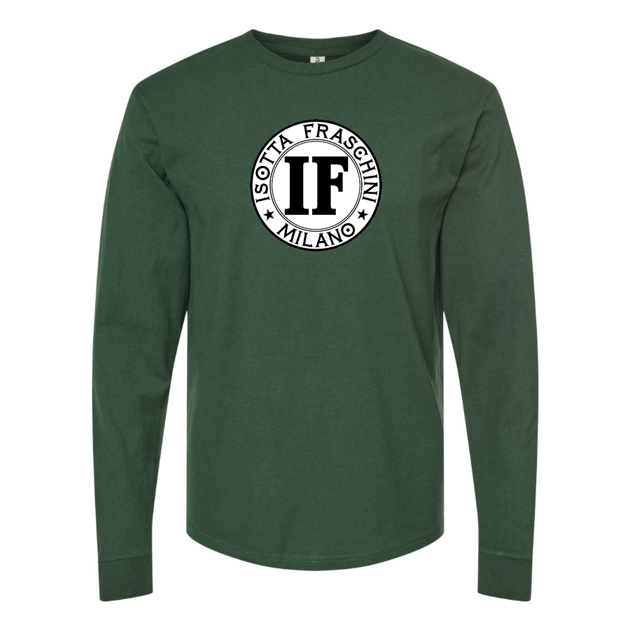 Men's Isotta Fraschini Logo Cotton Long Sleeve T-Shirt