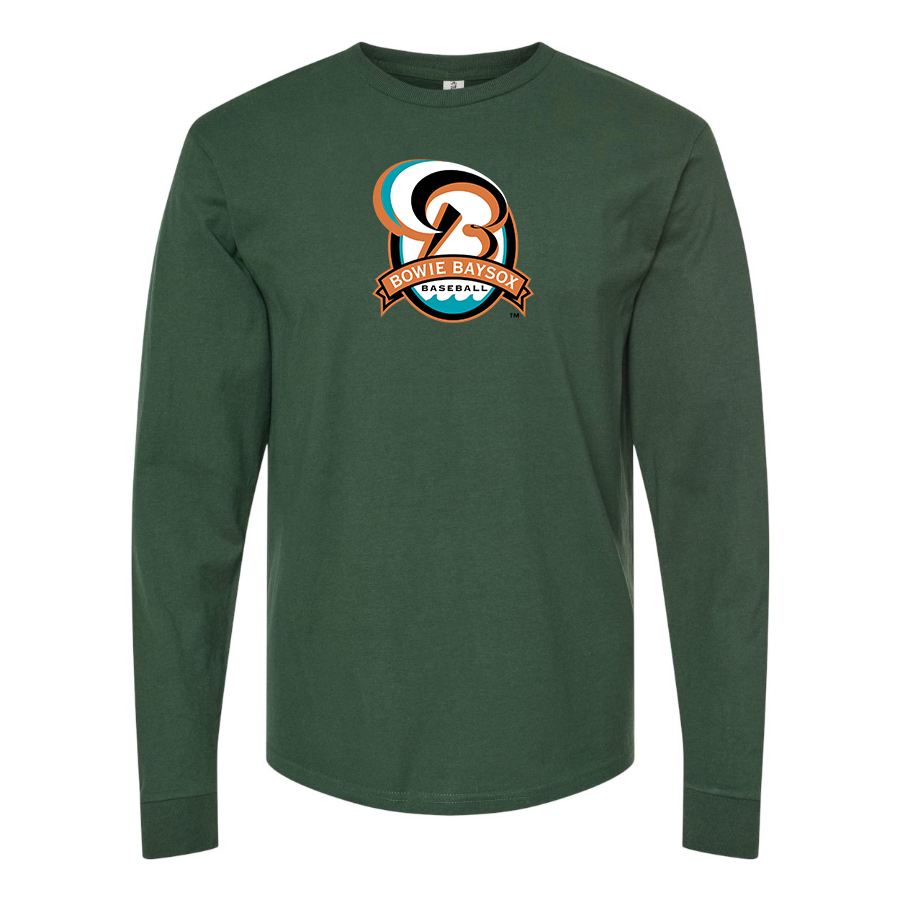 Men's Bowie BaySox Logo Cotton Long Sleeve T-Shirt