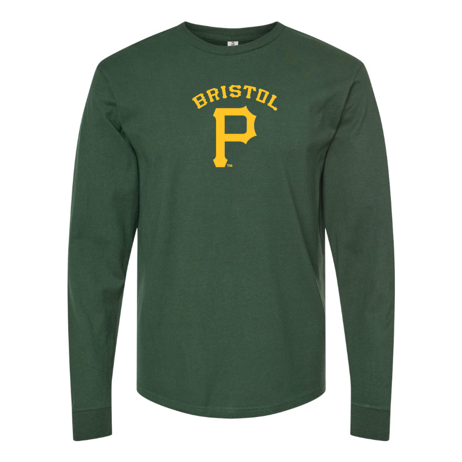 Men's Bristol Pirates Logo Cotton Long Sleeve T-Shirt
