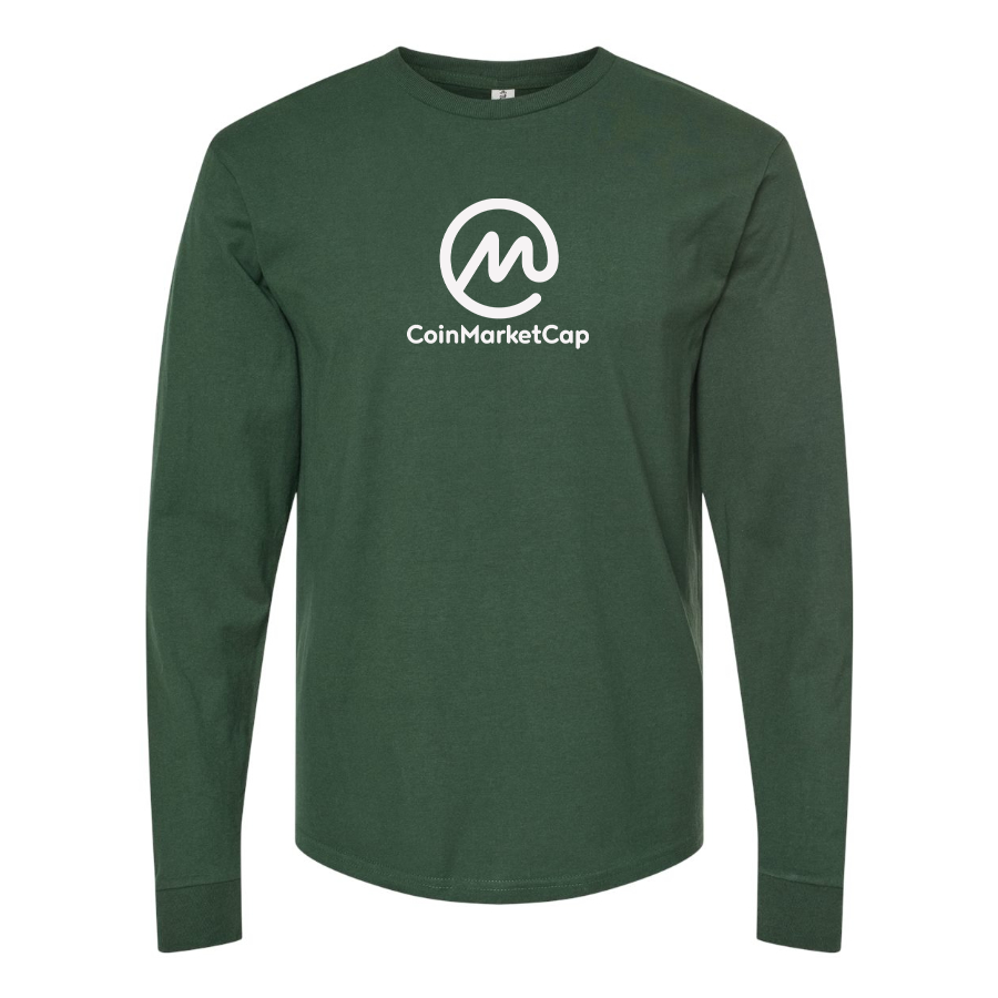 Men's CoinMarketCap Logo Cotton Long Sleeve T-Shirt