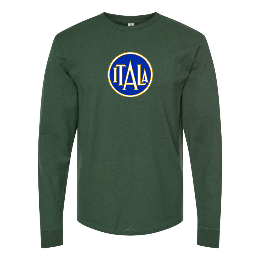 Men's Itala Logo Cotton Long Sleeve T-Shirt