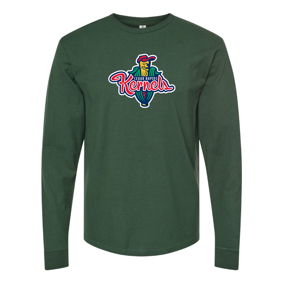 Men's Cedar Rapids Kernels Logo Cotton Long Sleeve T-Shirt