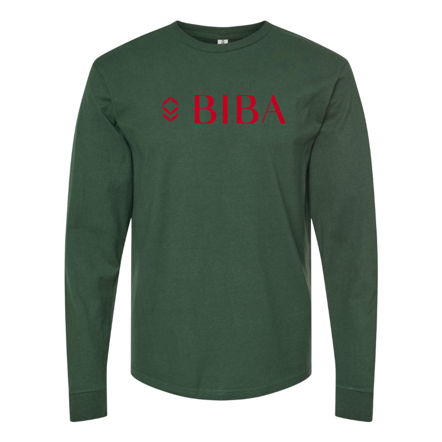 Men's Biba Logo Cotton Long Sleeve T-Shirt