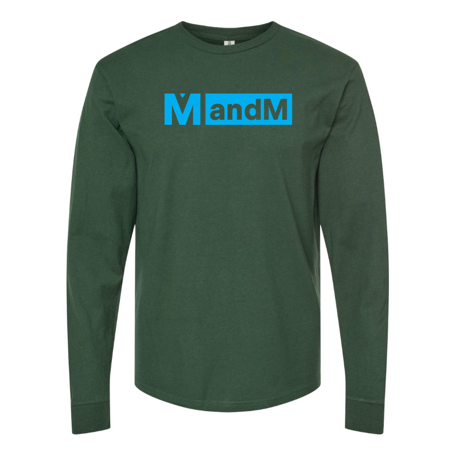 Men's MandM Logo Cotton Long Sleeve T-Shirt