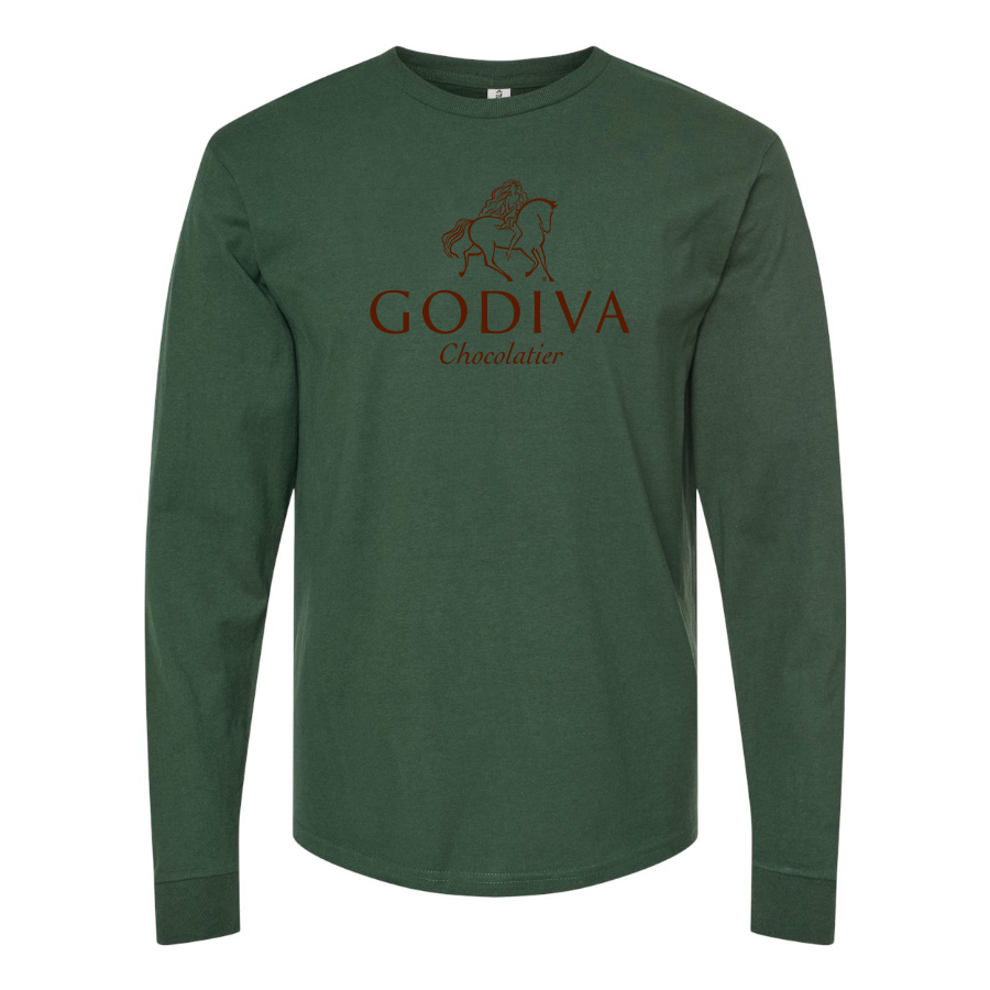 Men's Godiva Logo Cotton Long Sleeve T-Shirt