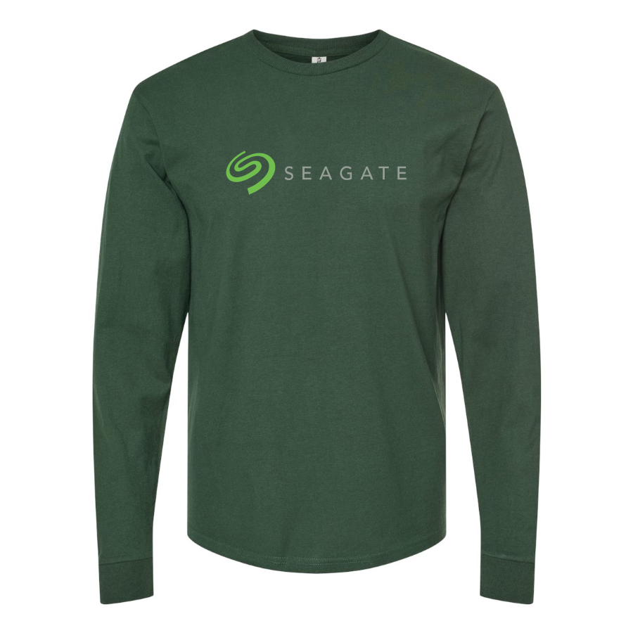Men's Seagate Logo Cotton Long Sleeve T-Shirt