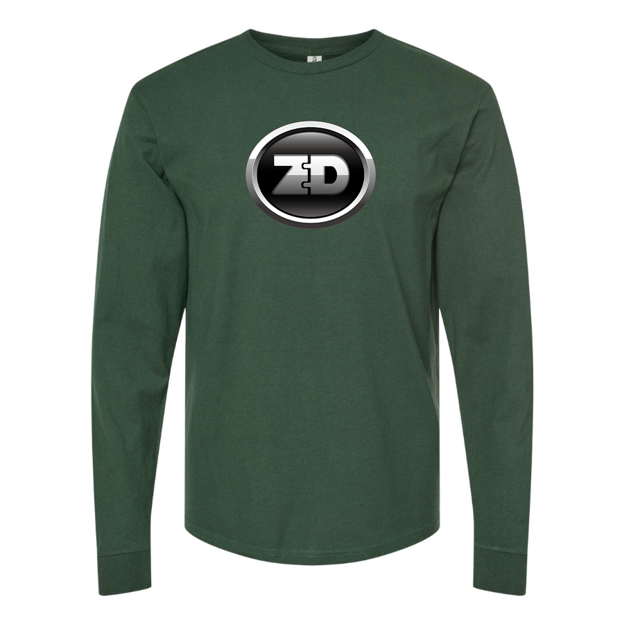 Men's Zhidou Logo Cotton Long Sleeve T-Shirt