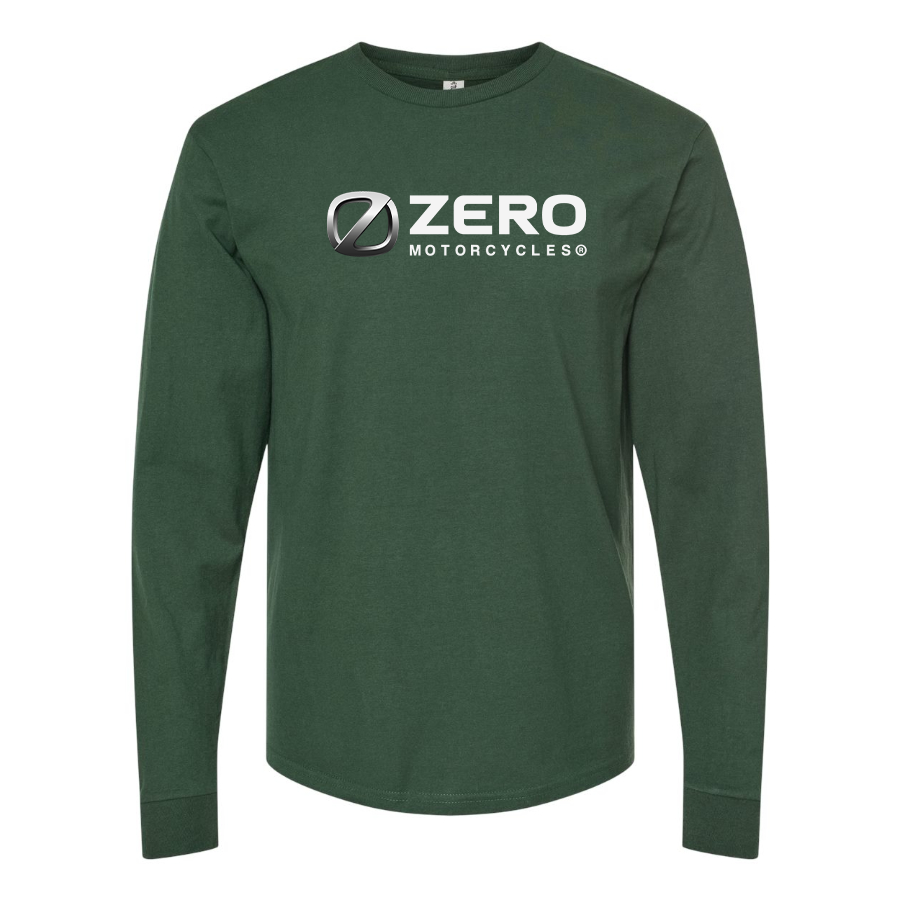 Men's Zero Motorcycles Logo Cotton Long Sleeve T-Shirt