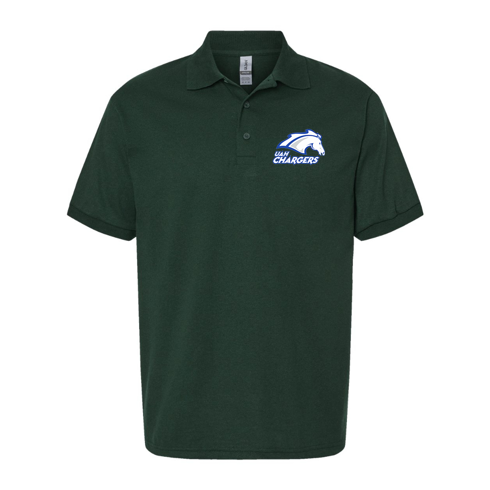Men's Alabama Huntsville Chargers Wildcats Dry Blend Jersey Polo
