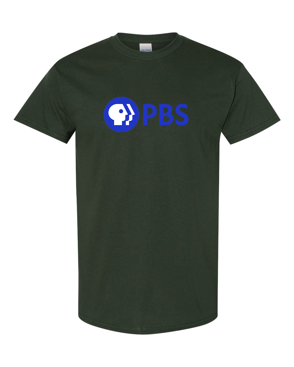 Men's PBS Blue Gildan Heavy Cotton T-Shirt