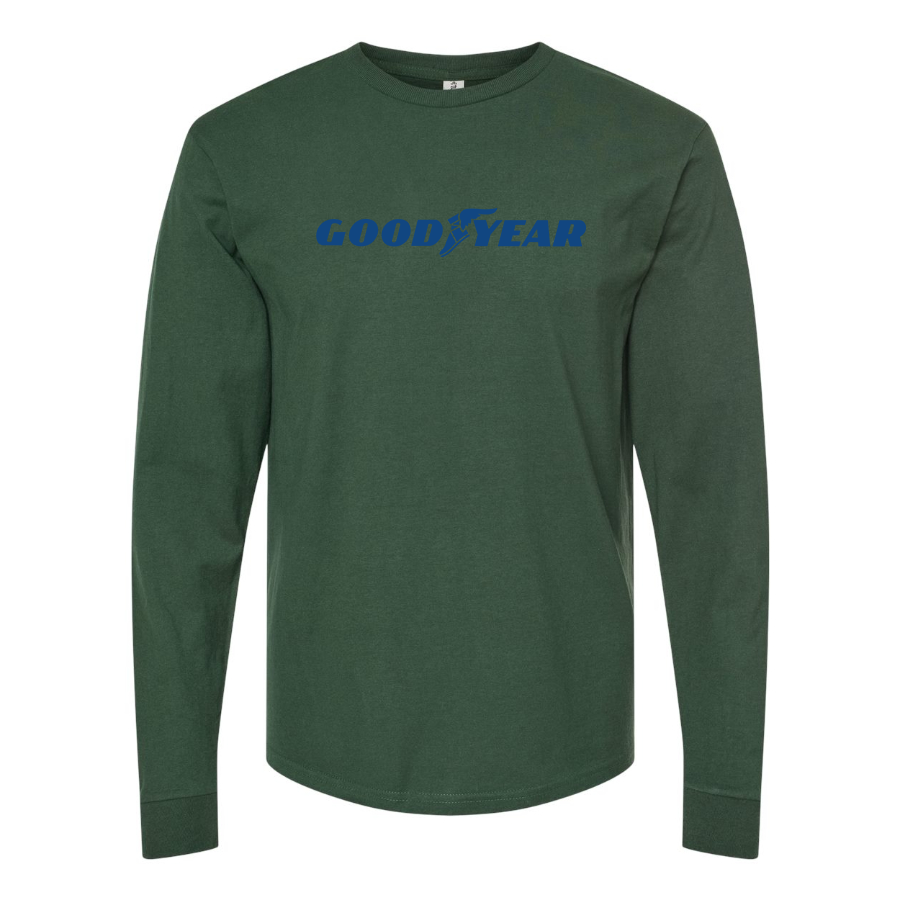 Men's Goodyear Logo Cotton Long Sleeve T-Shirt
