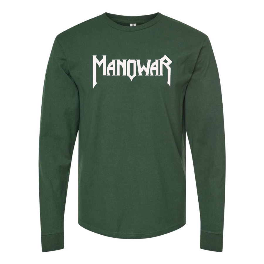Men's Manowar Logo Cotton Long Sleeve T-Shirt