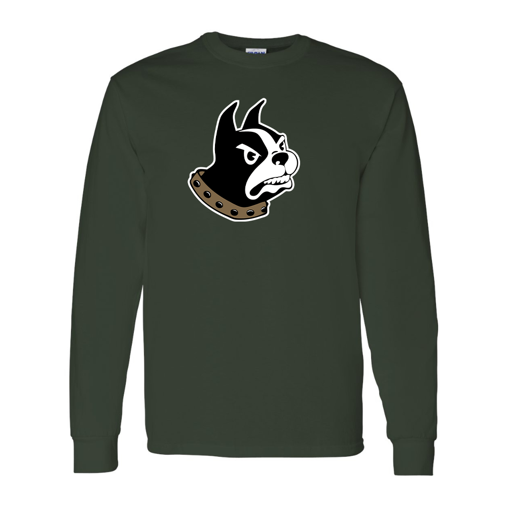 Men's Woffrd Terriers Gildan Heavy Cotton Long Sleeve T-Shirt