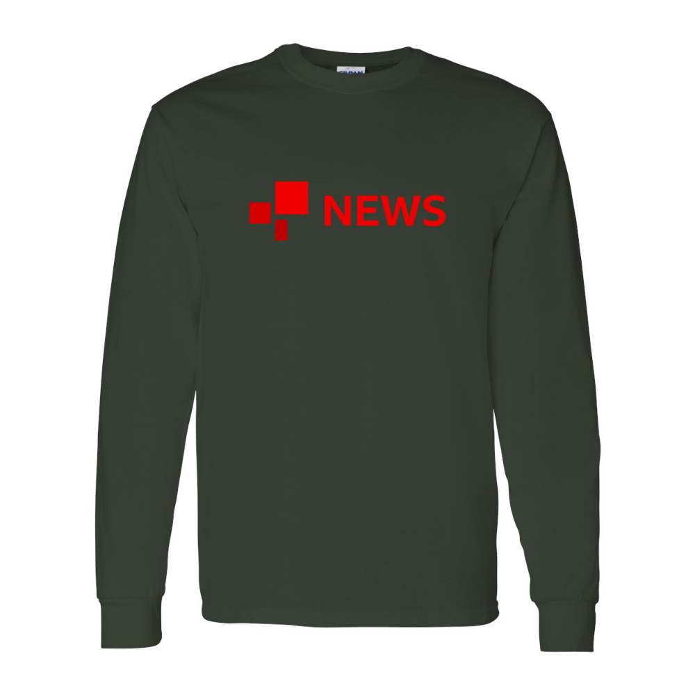 Men's BBC News Gildan Heavy Cotton Long Sleeve T-Shirt