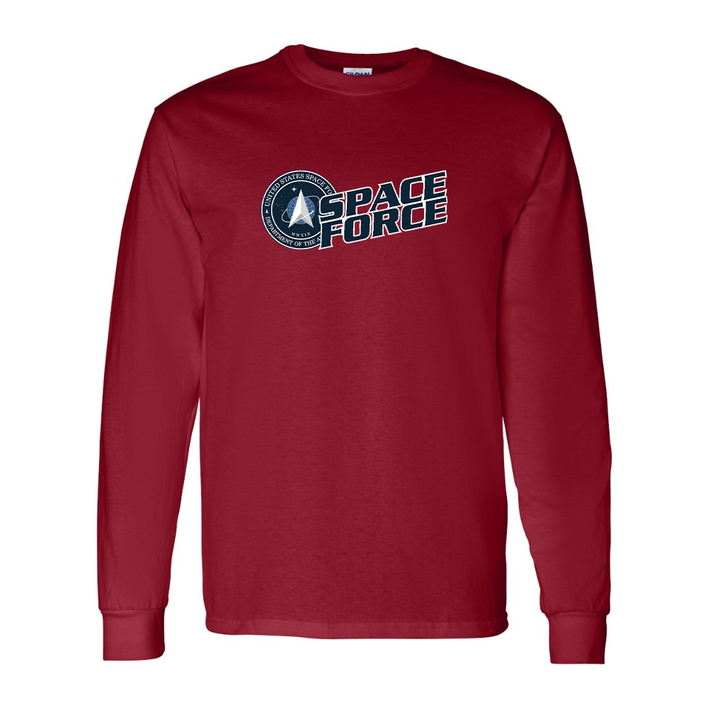Men's Space Force Gildan Heavy Cotton Long Sleeve T-Shirt