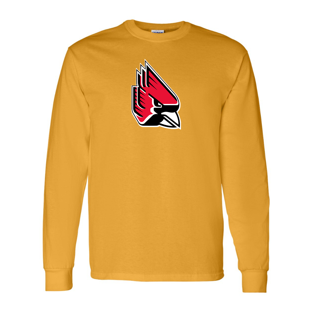 Men's Ball State Cardinals Gildan Heavy Cotton Long Sleeve T-Shirt