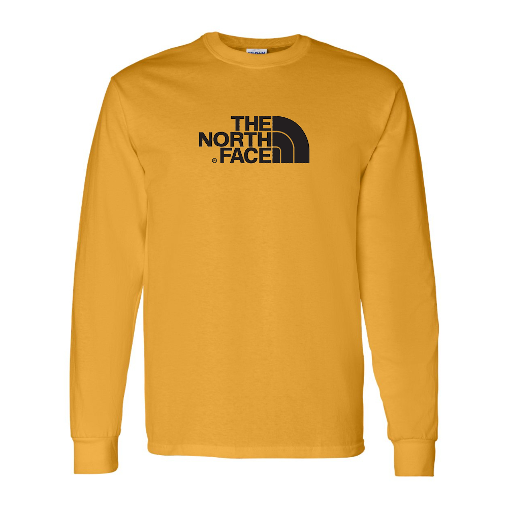 Men's The North Face Black Gildan Heavy Cotton Long Sleeve T-Shirt