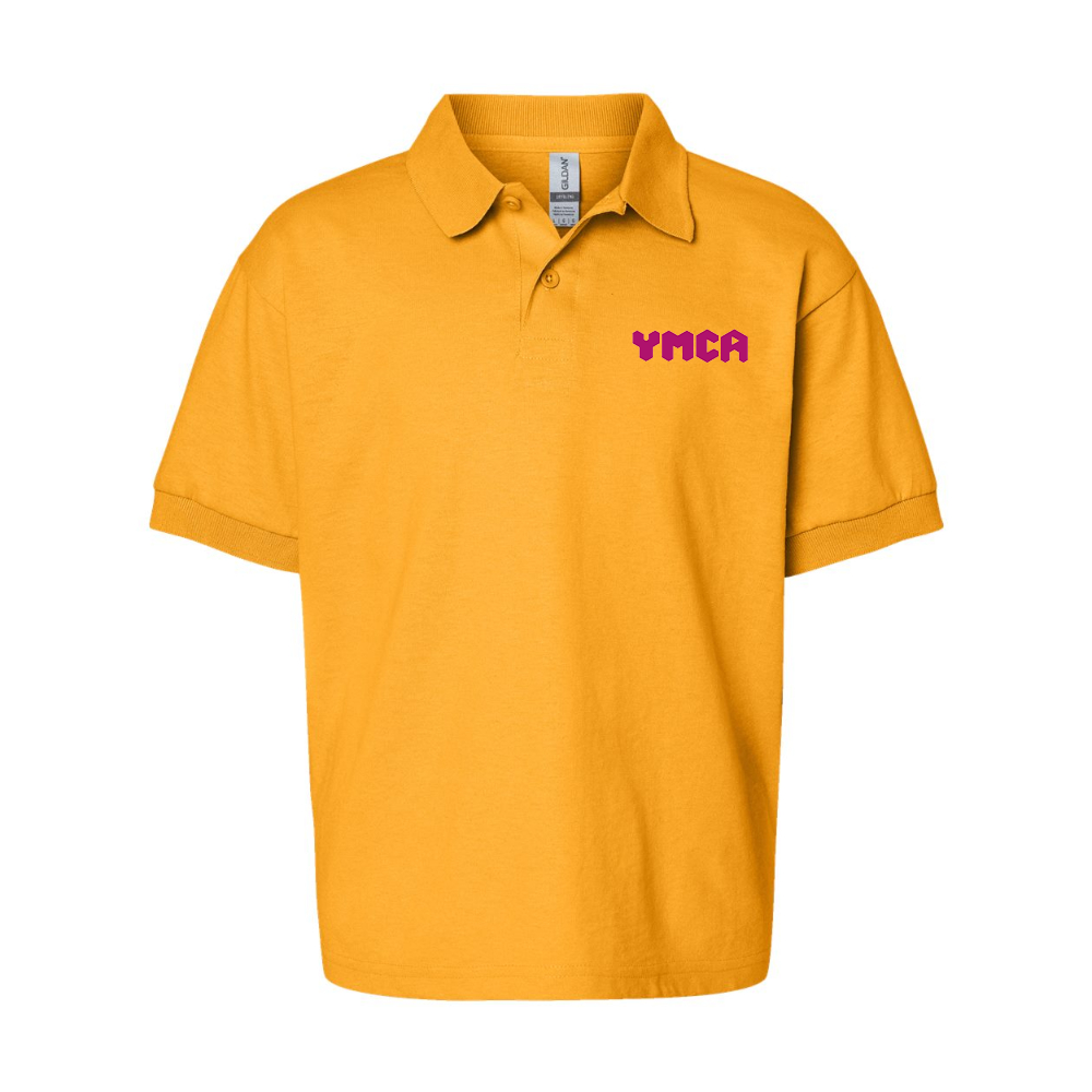 Youth YMCA Mauve Gildan Dry Blend Jersey Polo