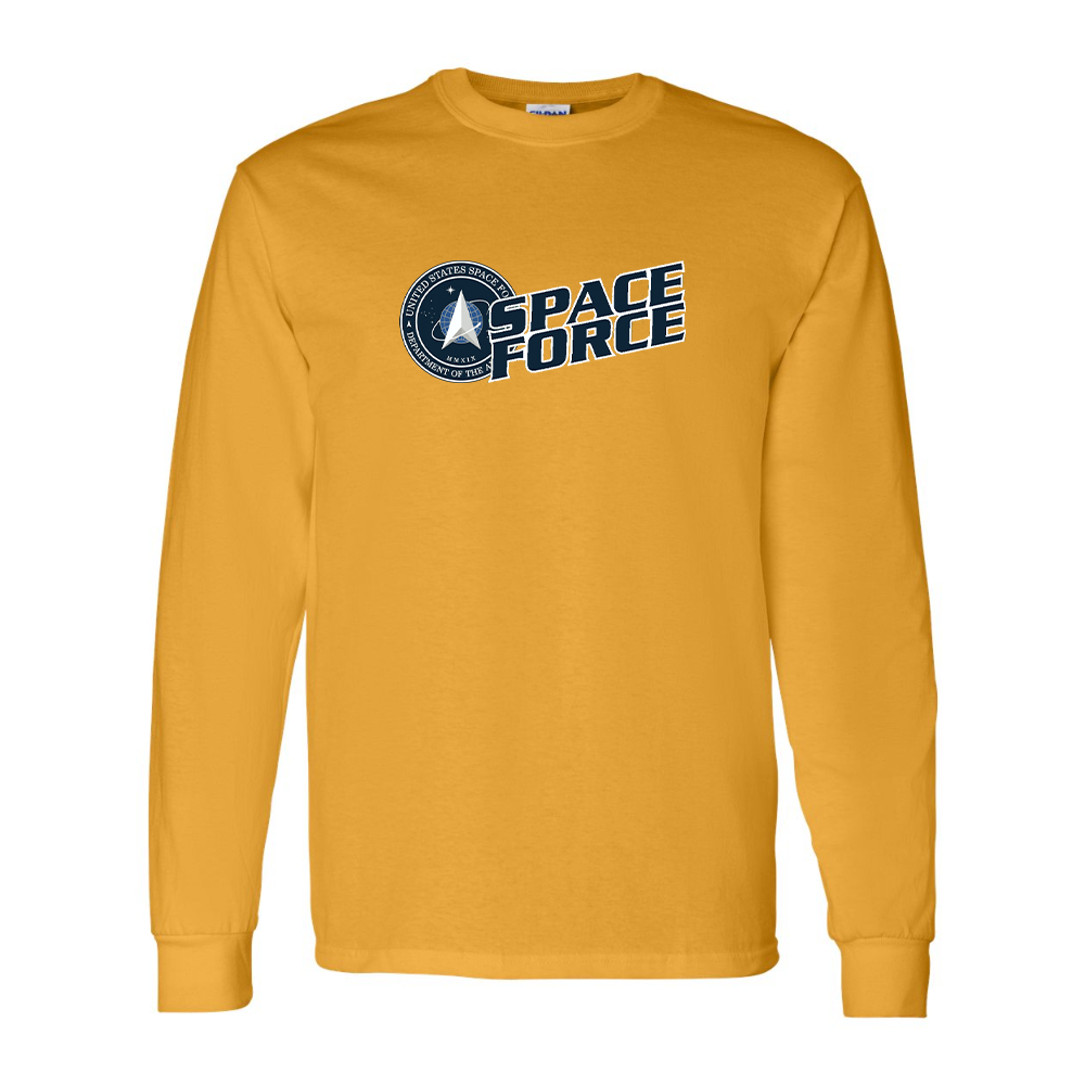 Men's Space Force Gildan Heavy Cotton Long Sleeve T-Shirt